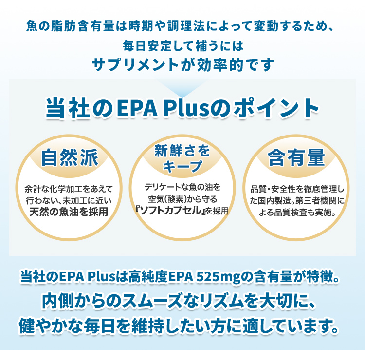 当社EPA Plusのポイント